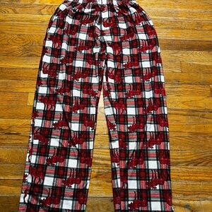 Red and Black Plaid Pajama Pants